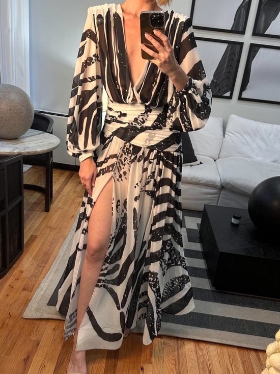 Bronx and Banco Dresses & Skirts - Bronx and Banco Black and White Zebra-Print Maxi Dress
